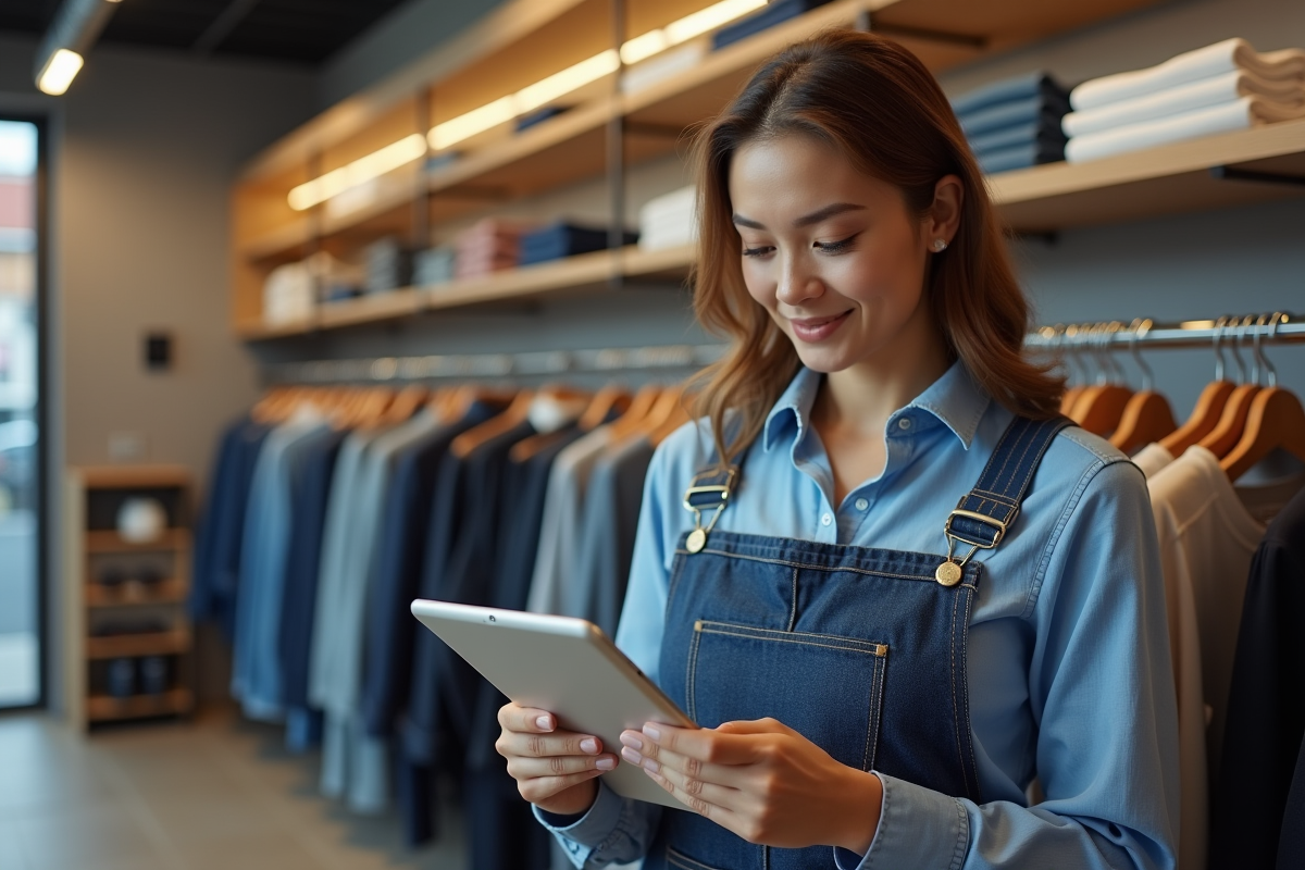 Jeune femme gérant l