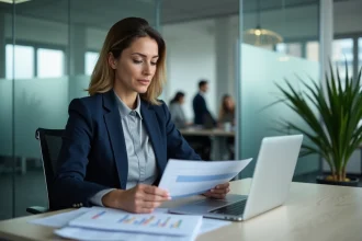 Responsable RH analysant des conventions collectives et les codes de catégorie socioprofessionnelle au bureau